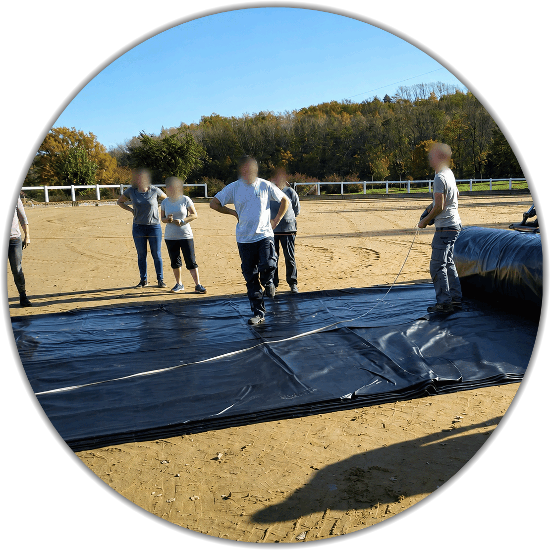 Reitplatzfolie elastplan Teichfolie PVC 0,5 mm