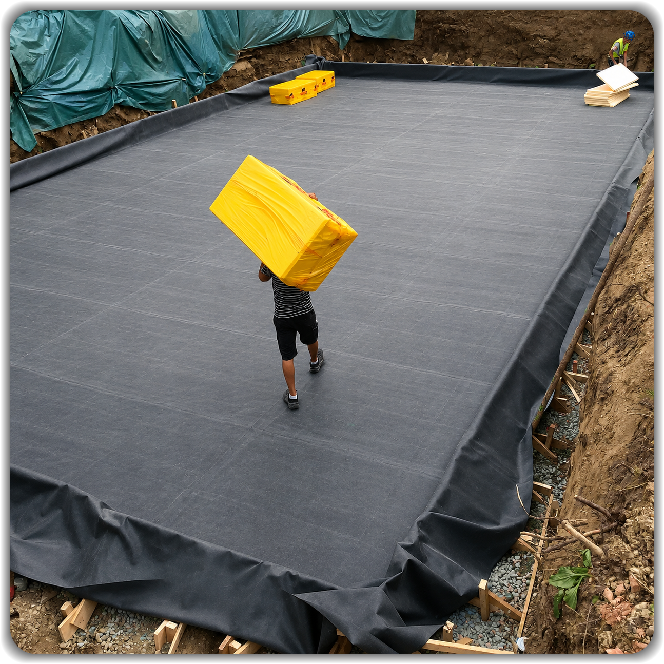 EPDM Bauwerksabdichtung & Fundamentabdichtung 1,5 mm ★ Zuschnitt nach Maß