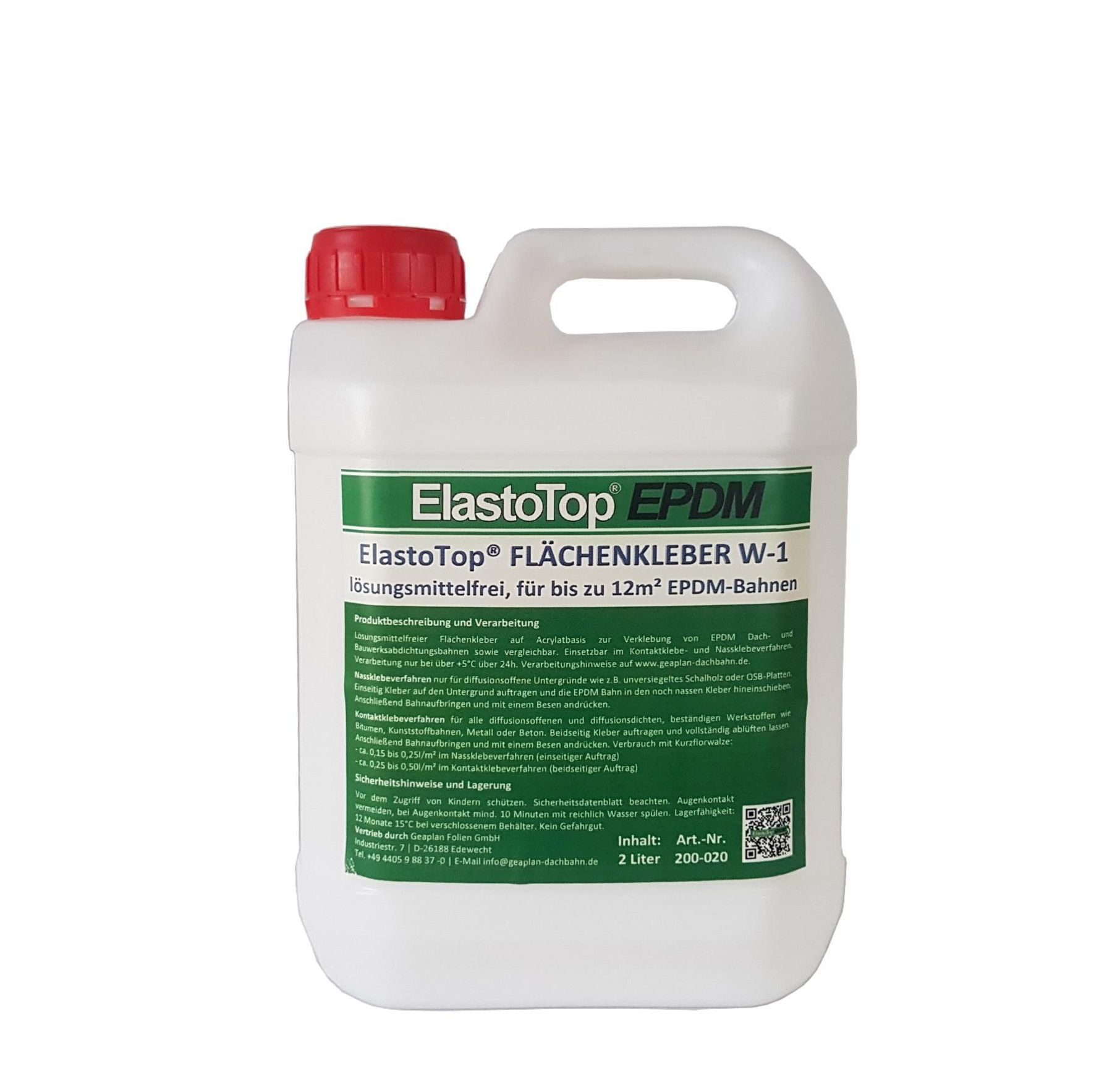 5 Liter wasserbasierter Flächenkleber W-1 ElastoTop® EPDM
